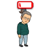 oldtoadwoman: Bitmoji me with a low battery (low battery)
