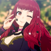 mikogalatea: Yunaka from Fire Emblem 17, smiling and winking as if there totally isn't anything sketchy about her. ([FE17] Yunaka)
