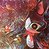 ysay: a cait sith plush in a christmas tree (xmas | cait sith)