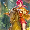 baldrshand: Riding on a horse with her staff (Riding high ride with zeal.)
