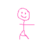 lacey: Animation of male stick figure hitting on a female, female kicking male in the crotch, smiling, and walking away. (Kick!)