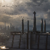 independence1776: The Jedi Temple on Coruscant; sky is cloudy and light dim. (Jedi Temple)
