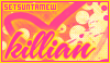setsuntamew: the name "Killian" with a pink heart over a yellow and orange background (custom → 16)