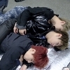 sinensis: Felix, Chan and I.N asleep on the floor of some backstage room (sleeping boys)
