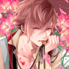 mintrose: Isaac from Ikemen Vampire looking pretty with pink flowers in background (Default)