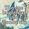 philomytha: Text: the one bright star in a gloomy sky (bright star)