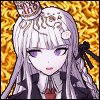 fishguts: Kyoko Kirigiri wears a noodle cup like a fez. (use your noodle)