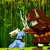 sarajayechan: Appa and Momo battling it out in Aang's bizarre daydream ([ATLA] Appa+Momo)