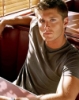 noxelementalist: dean winchester autograph card showing him sitting in a diner booth (dean winchester autograph)
