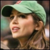 burnhername: Eliza Dushku in green Red Sox hat (personal)