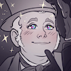 elisi: Aziraphale looking at Crowley with pure love (Heart Eyes by enabuns)