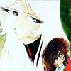linky: Harlock next to Maya's head, in a 3/4th's angle. (Mayalock - Columbia Music Poster)