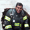 immortalje: Mateo Chavey coming out of a hole in a brick wall smiling while snow is falling ([911ls] mateo)