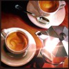 espresso_addict: Two cups of espresso with star effect on coffee pot (coffee cups)