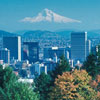 isabel_lunnen: a photograph of mount hood over portland (portland)