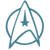spacedogfromspace: simple lineart of a starfleet delta with a command star, eclipsing a circle.  The background transparent (fanfic)