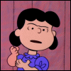 jlh: Lucy Van Pelt pounding her fist into her palm (ladies: Lucy Van Pelt)