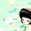 adore: (bubble blow)