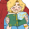 likemybooks: Taryon reading a book and smiling. (reading)