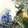 sarajayechan: Gerome with his arm around a smiling Lucina ([FE Awakening] Gerome/Lucina)