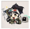x95: Chibi artwork of the character An-An Lee from the video game Reverse: 1999. The Chinese characters read "下班" (R1999)