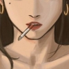 desireinsilence: (red lips cig)