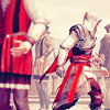 renaissancerevenge: Ezio walking through the dispersed crowd of nobles in the streets [Florence] (Default)