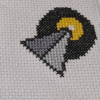 celli: A cross stitch of the IDIC symbol (IDIC cross stitch)