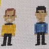 celli: A cross stitch of Kirk and Spock (Kirk-Spock cross stitch)