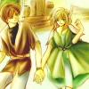 sarajayechan: Leif and Nanna holding hands as they walk into town together ([FE4] Leif/Nanna)
