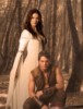 noxelementalist: Kahlan stands at attention while Richard kneels protectively in front of her (Kahlan, Richard Cypher)