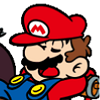 mamamias: Mario asleep, hat askew on his head. (sleep mode)