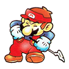 mamamias: Is he frustrated because he didn't make par? Is he doing a funky dance? You decide. (Mario golf ey)