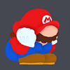 mamamias: Mario crouched down low, hat pulled down over his eyes. (nope! nuh-uh!)
