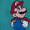 mamamias: Mario, hands on his hips, looking curiously up at the sky. (i wonder...)