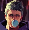 eff_ess_oe: Concept art of Nero from Devil May Cry 5, blowing a small blue bubblegum bubble. (nerobubble)