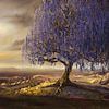 juushika: Landscape from the movie What Dreams May Come, showing a fantastical purple tree on golden hills (What Dreams May Come)