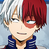 gourdier: Anime character smiling. (Todoroki smiling)
