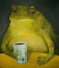 athenais: Art by Clare Hulfish (coffee frog)
