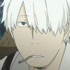 bugreport: Ginko staring up and into the distance with faint awe (amazed)