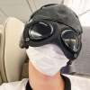 greetingsfrommaars: q from the boyz with his face entirely covered by a hat, goggles, and a face mask (q)