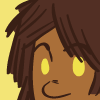 yelloweyesdarksomething: drawing of a young boy with scruffy hair and his big yellow eyes (Human MitD Eyes)