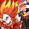 javert: lysandre holding his hand up and smiling (pkmn lysandre prism)