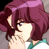 mikogalatea: Shiori from Revolutionary Girl Utena, holding an unseen precious something in her hands close to her face while smiling. ([Utena] Shiori)