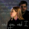 elfin: image: peter and olivia; text: and you and i (fringe.p&o and you and i)