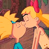 sarajayechan: Helga and Arnold finally share their first mutual kiss in the Jungle Movie ([Hey Arnold!] Helga/Arnold)