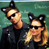 jlh: Jeff and Britta in their cool cats costumes (community: Jeff and Britta)
