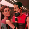 lilly_c: Mirror!Kathryn and Mirror!Chakotay being affectionate in Cracked Mirror (Default)