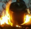 deepwoods: pot on a fire (cooking)