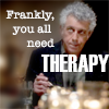 misbegotten: Daniel Malloy from Interview with thr Vampire TV plus text, "Fran kly, you all need therapy." (IwtV Malloy Get Therapy)
